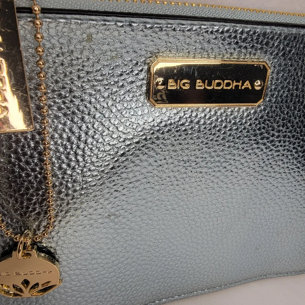 Big Buddha‎ Bluish-Silver Clutch Bag